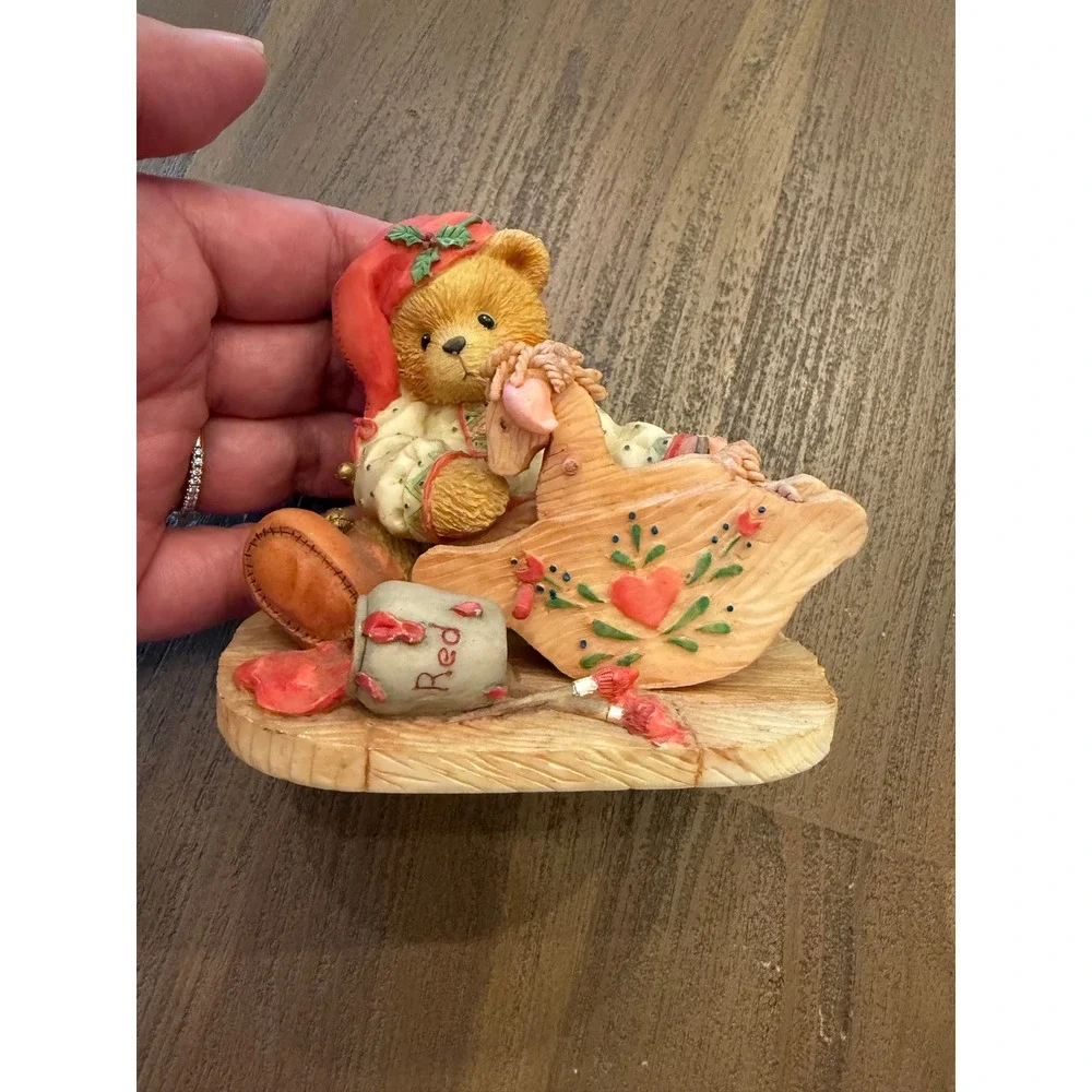 Cherished Teddies Ginger Painting Your Holidays With Love 1995 Figurine 141127